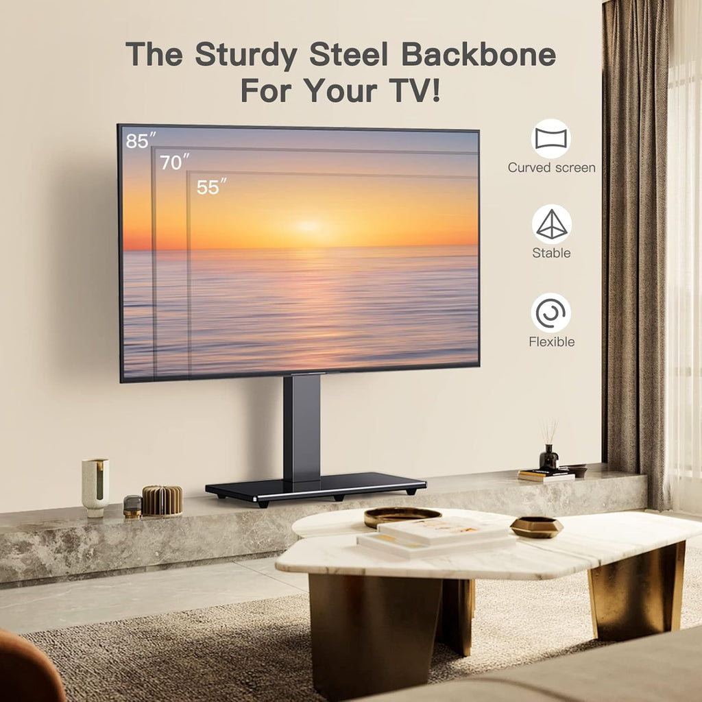 Universal TV Stand Base for 50-85 Inch Flat Curved Screen TVs Height Adjustable X484982