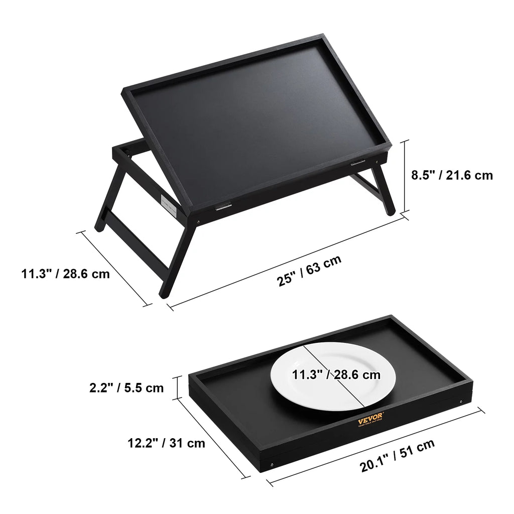 Bamboo Bed Tray with Foldable Legs Adjustable Slope B534615