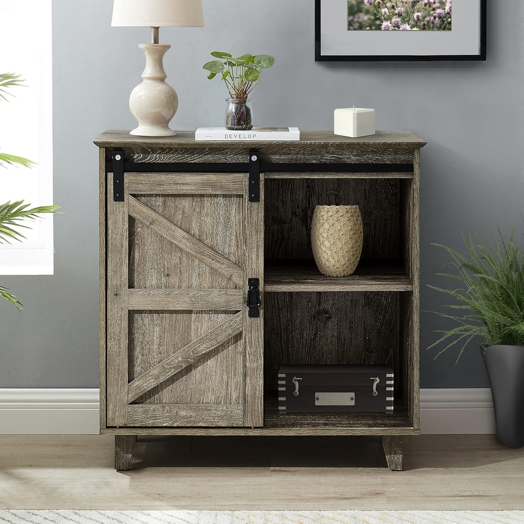 50 inch Sideboard Buffet with Sliding Barn Doors L516354