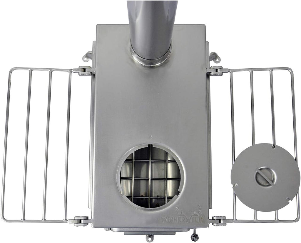 Portable Wood Burning Tent Stove with Chimney Pipe D962