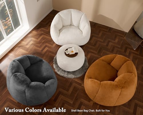 Beige Oversized Bean Bag Chair S69698