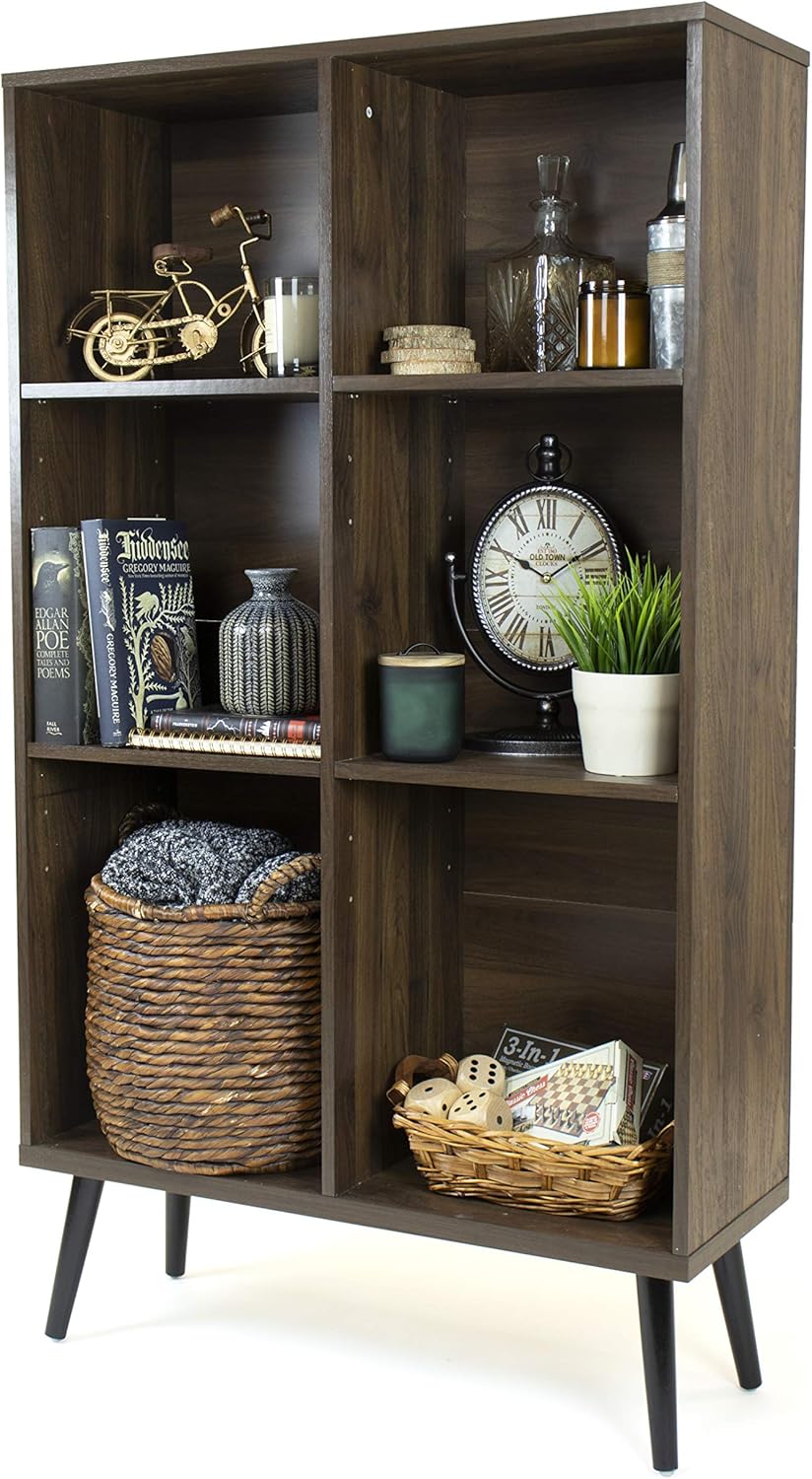 Oak/White Bookcase with Adjustable Shelving H421