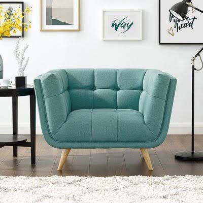 Mint Green Tufted Polyester Armchair M82199