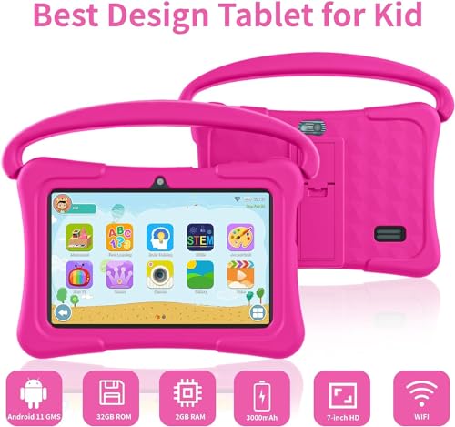 7 inch Android Tablet with 32GB, Shockproof Case Pink R308954