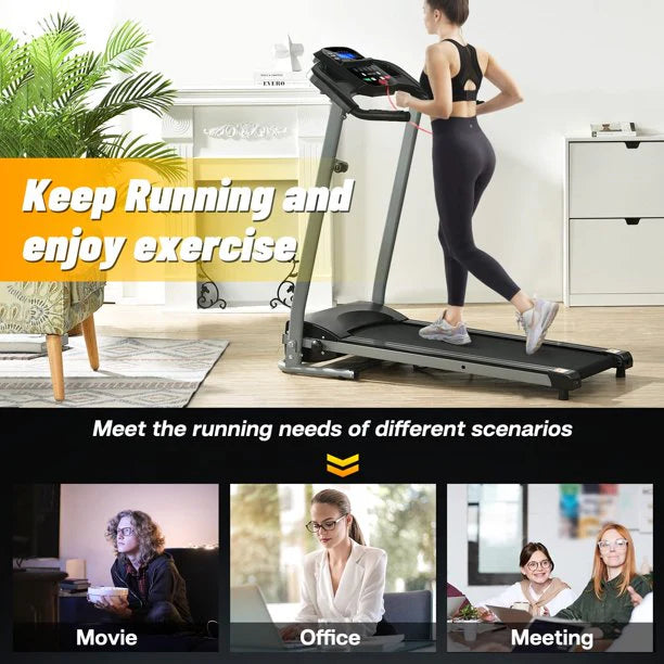 Foldable Electric Treadmill with Incline 230 LB Capacity D3902