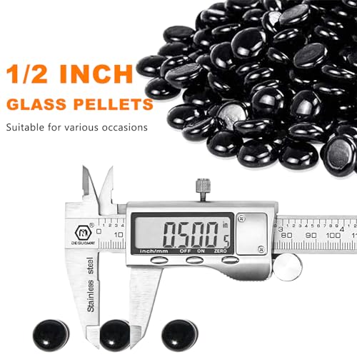 Cobalt Blue 1/2 Inch Tempered Fire Glass Beads, 10 Pounds H7720