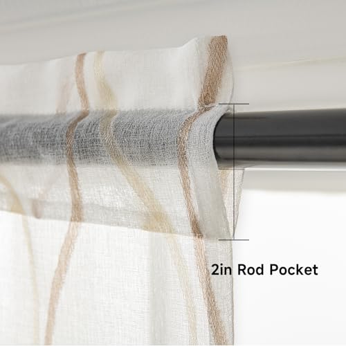 White W52 X L18 Inch Voile Curtain Valance C2181