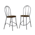 Wood Seat Counter Stool Set of 2 C547228