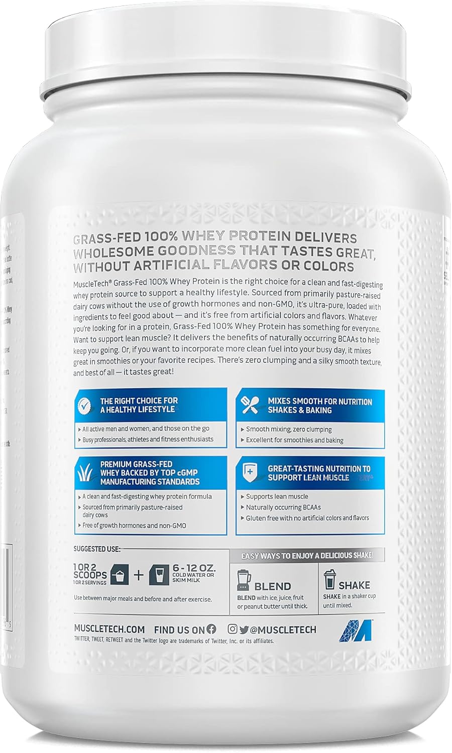 Triple Chocolate Whey Protein Powder, 1.8 lbs (Pack of 2) Q1966