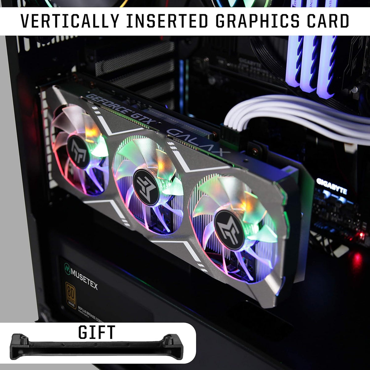 ATX Mid Tower Computer Case with Tempered Glass T698134