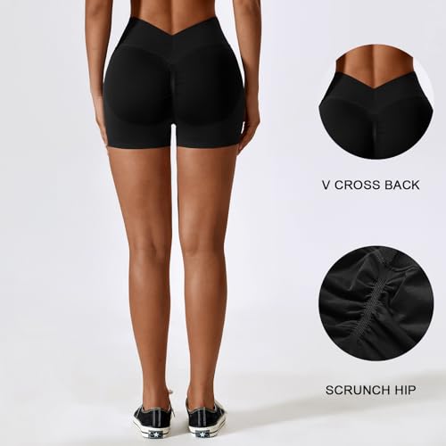 Seamless Scrunch Butt High Waisted Workout Shorts P12748