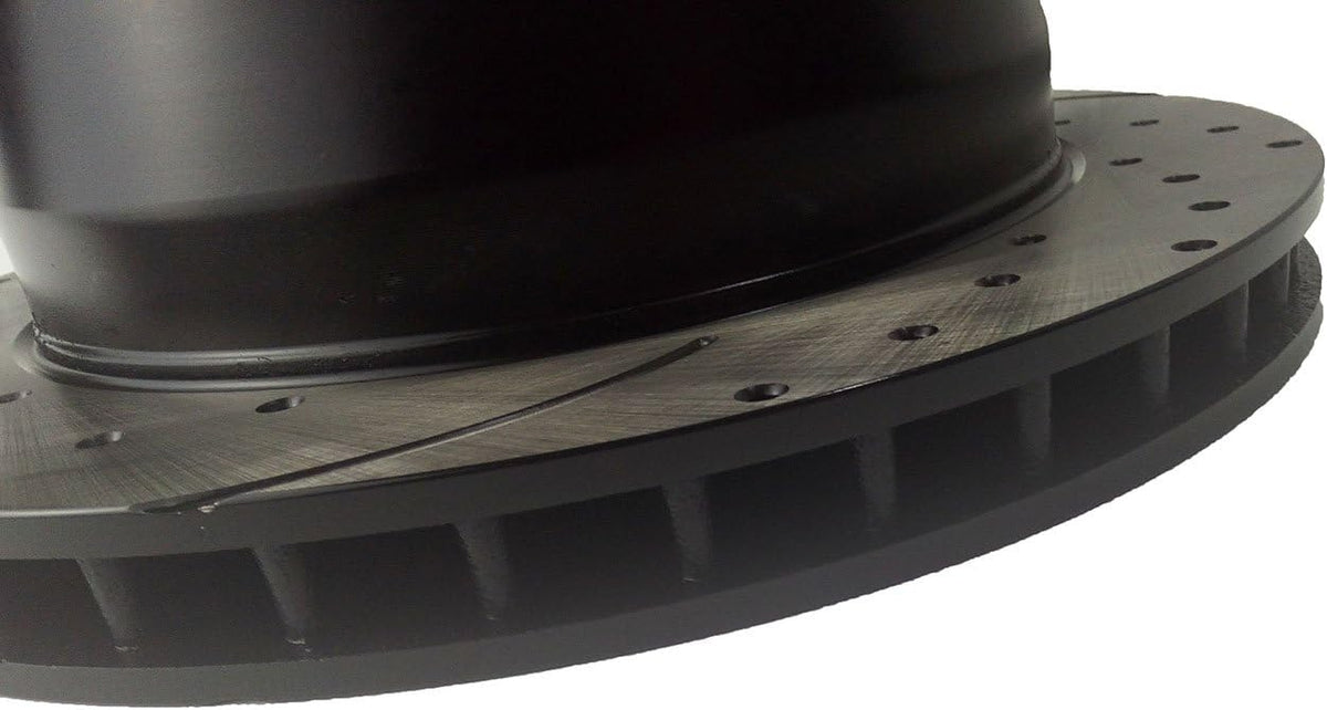 Rear Brake Kit with Drilled Slotted Rotors and Ceramic Brake Pads N4434
