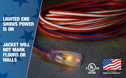 100-Feet 12/3 Extension Cord with Lighted End C655668