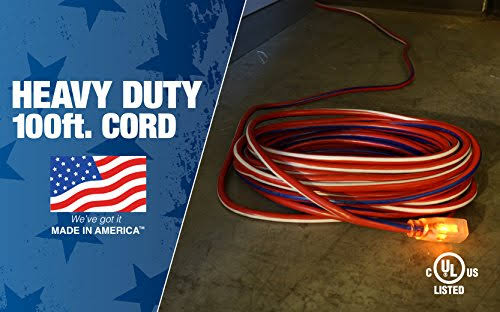 100-Feet 12/3 Extension Cord with Lighted End C655668