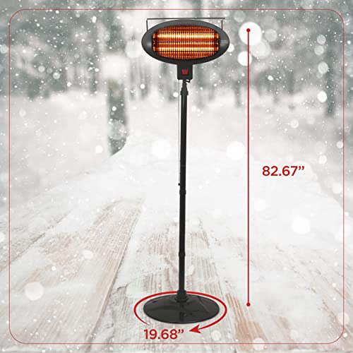 Patio Floor Electric Heater with 3 Heat Settings A97710