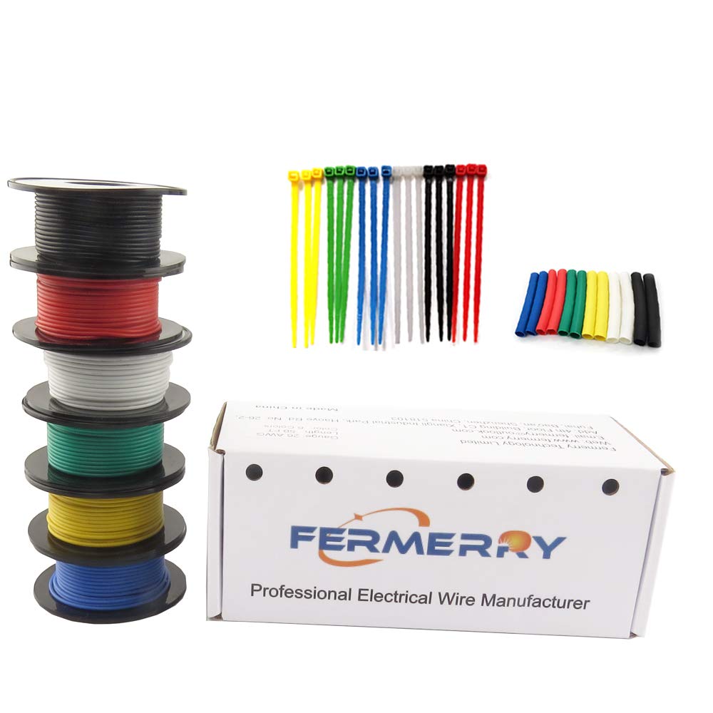 14 Gauge Silicone Electrical Wire 6 Colors 25ft Each G931557