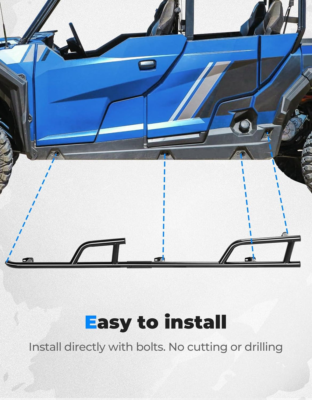 4 Seater Black Steel Side Bumper F917195