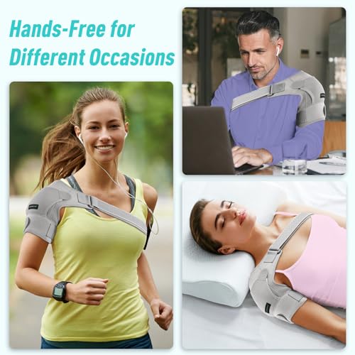 Adjustable Shoulder Brace Wrap (Gray, Small) F73900
