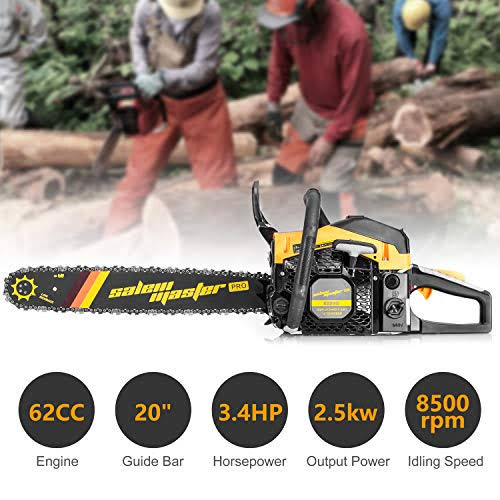 GAS Powered 62cc 2-Cycle 20-inch Chainsaw U536