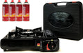 Portable Butane Gas Stove with 4 pack Butane Canister and Carrying Case N806