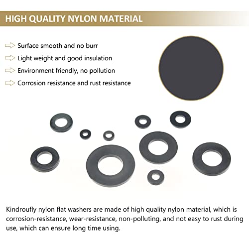 9 Sizes Nylon Flat Washers Assortment Kit M555