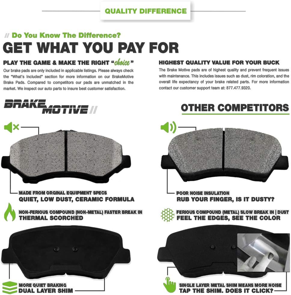 Ceramic Front Rear Disc Brake Pad Set E52591