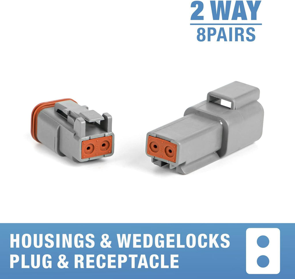 188PCS Gray Connector Kit with 16 Solid Contacts D831