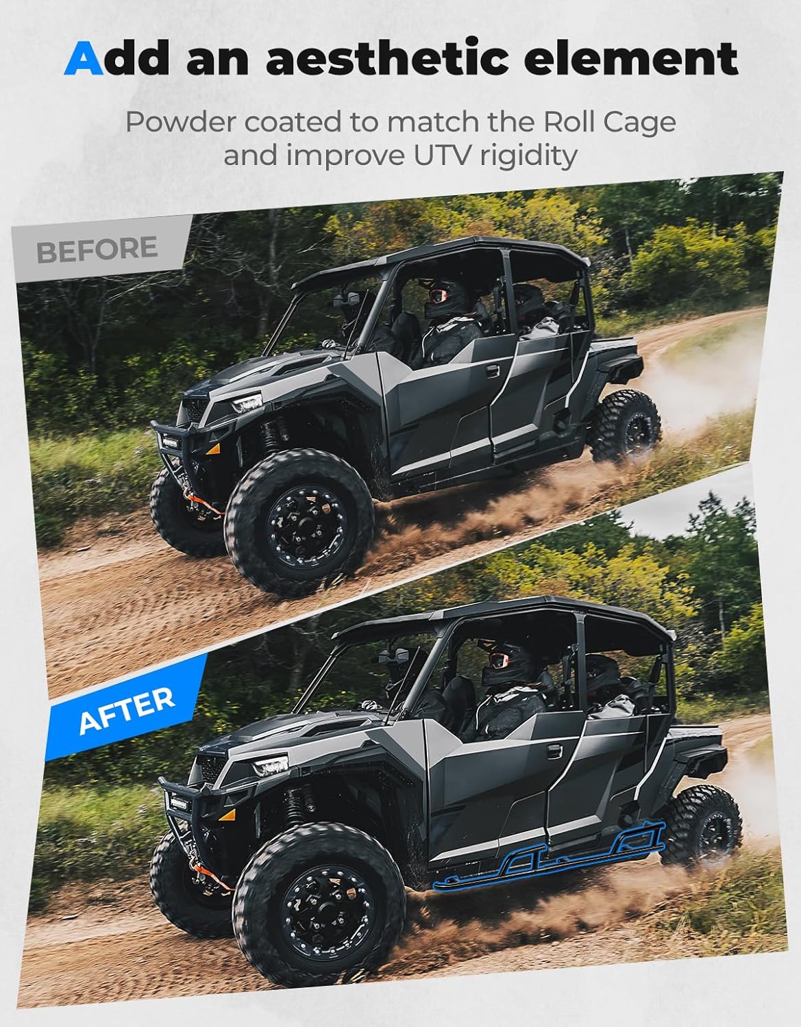 4 Seater Black Steel Side Bumper F917195