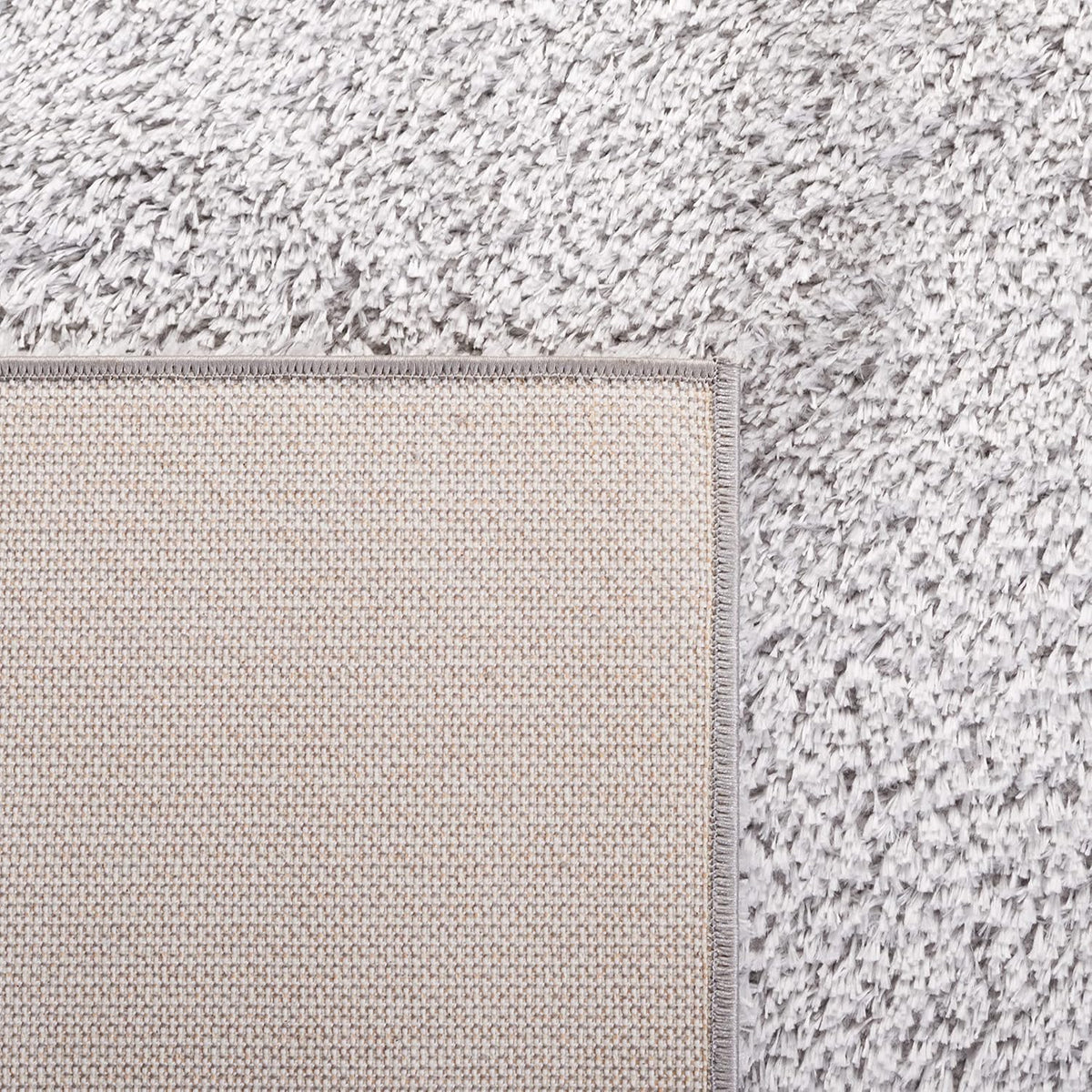 Light Grey 8' x 10' Shag Area Rug K2612