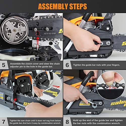 GAS Powered 62cc 2-Cycle 20-inch Chainsaw U536