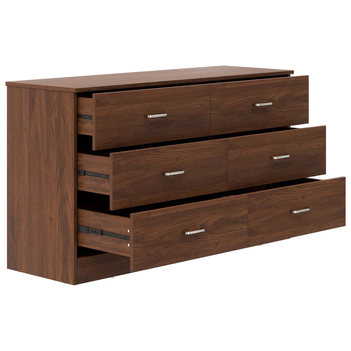White 6 Drawer Wood Dresser H707