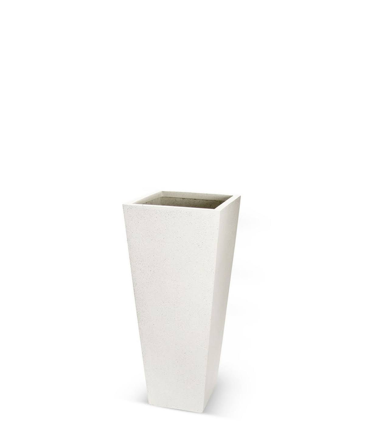 White Tapered Fiberstone Pot O248