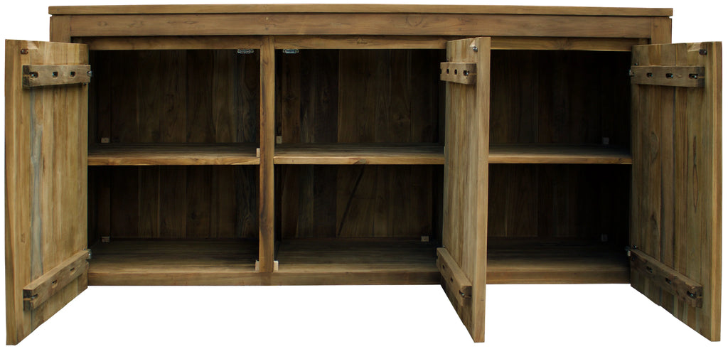 Recycled Teak Wood Buffet With 3 Doors Z456070