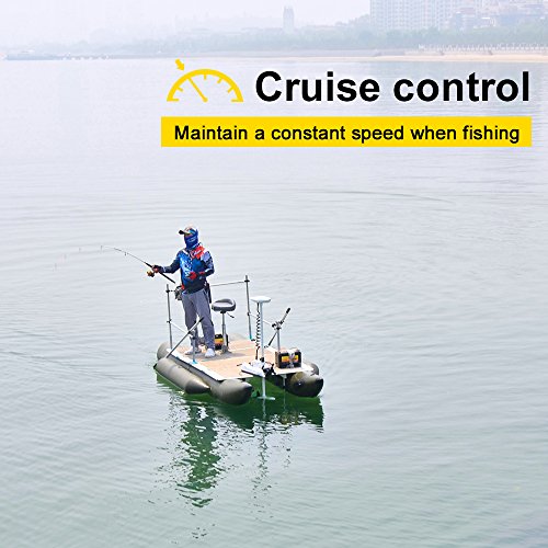 White 12V 55LBS 54inch Electric Bow Mount Trolling Motor with 2.4G Remote Control J54374