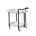 Antique White Industrial Serving Cart R9272
