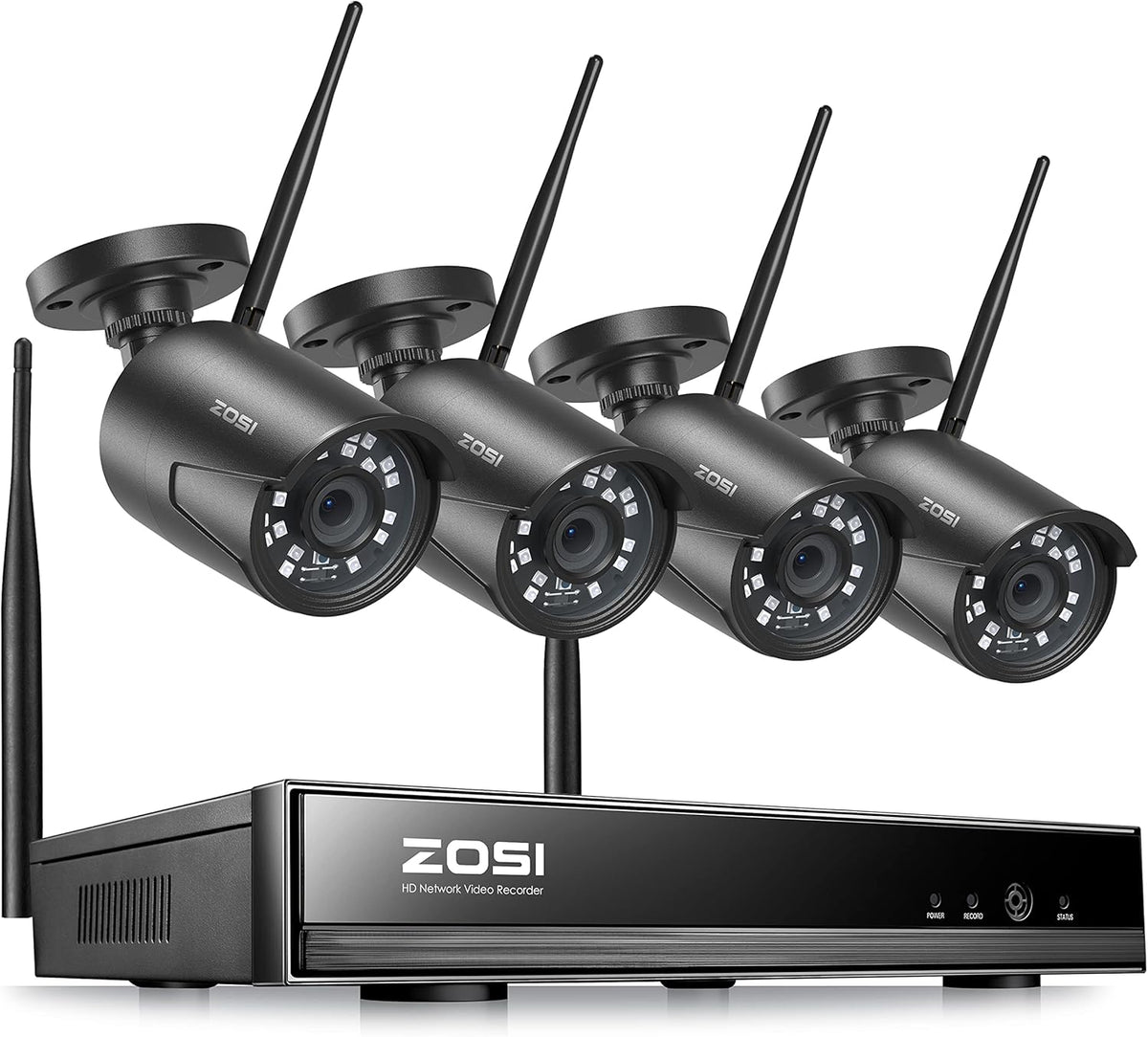 1080P Wire Free Rechargeable Battery Powered Camera with Solar Panel, 2-Way Audio, Pack of 2 B673
