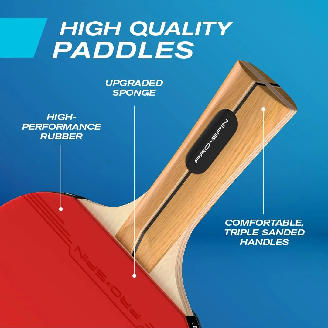 Portable Ping Pong Set with Retractable Net, Paddles F5562