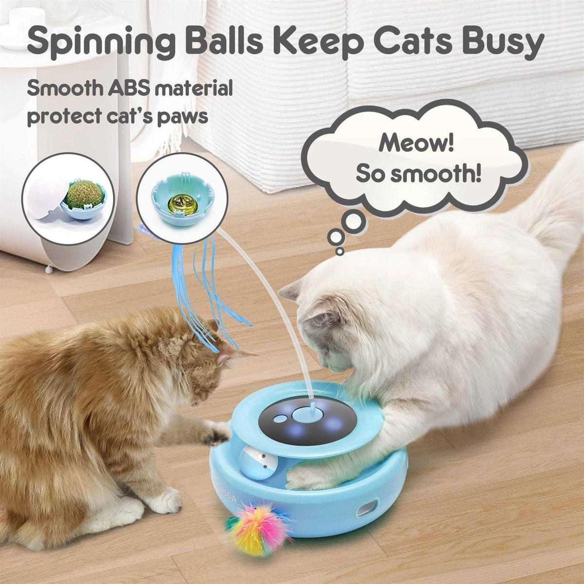 3-in-1 Rechargeable Interactive Cat Toys A876
