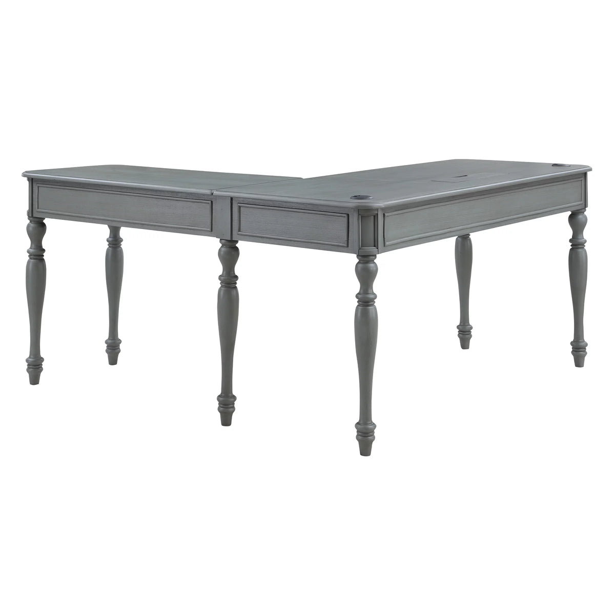 L-Shape Engineered Wood Desk with Power U2532