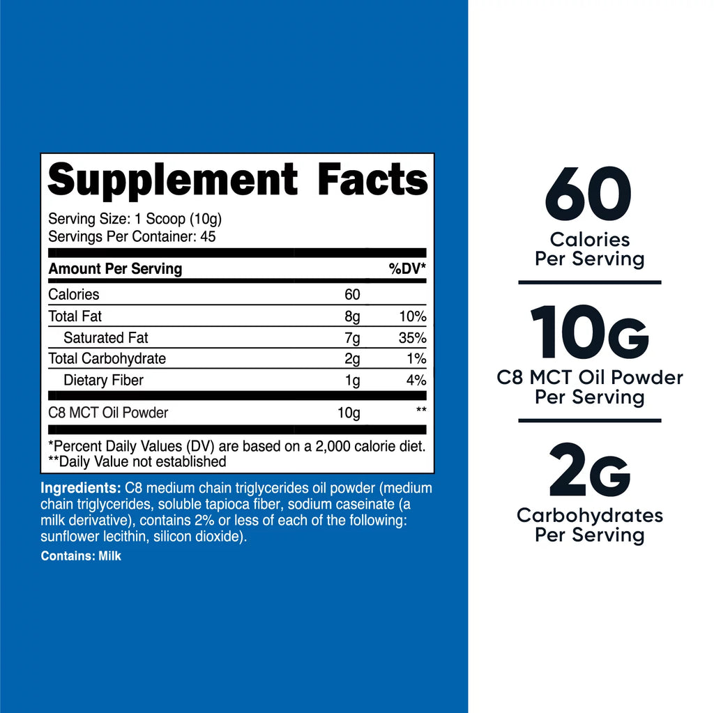C8 MCT Oil Powder 1LB (16oz) E529885