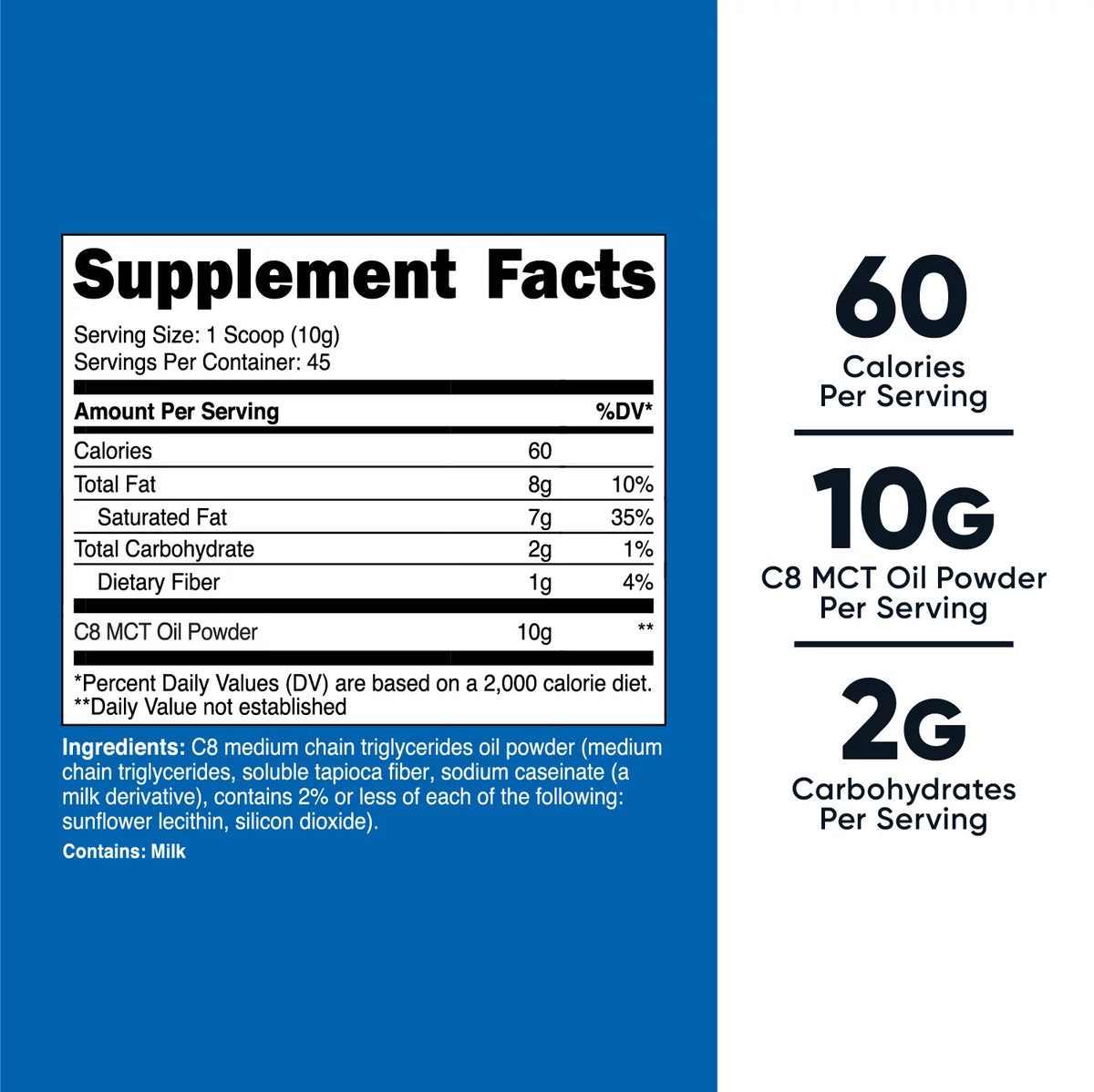 C8 MCT Oil Powder 1LB (16oz) E529885