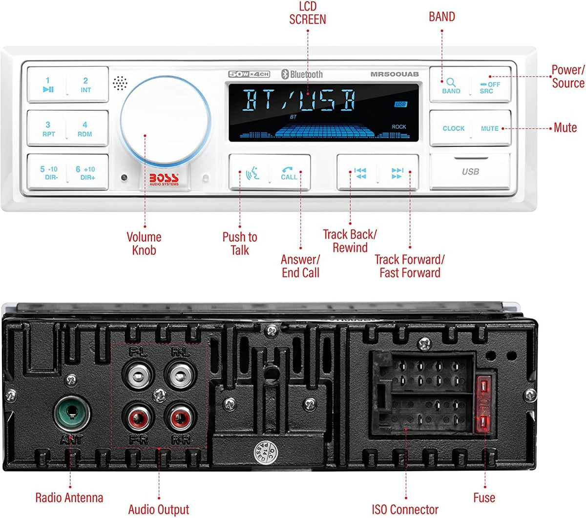 Marine Stereo & Portable Weather Alert Radio Bundle with Bluetooth X96654