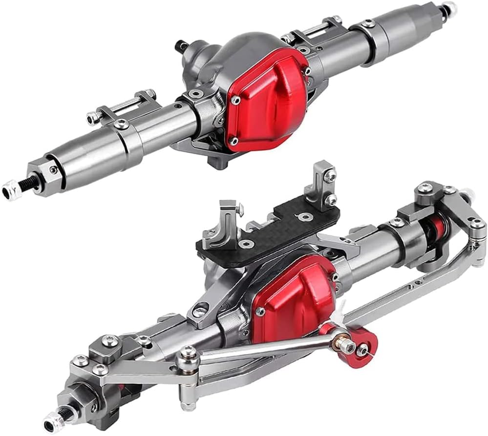 Rock Crawler Axle Front and Rear Portal Axles Complete Metal Alloy Pack of 2 L901