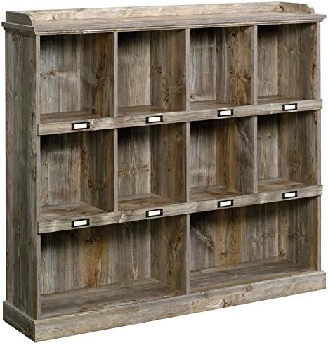 Rustic Cedar 10-Cubby Wood Bookcase S298
