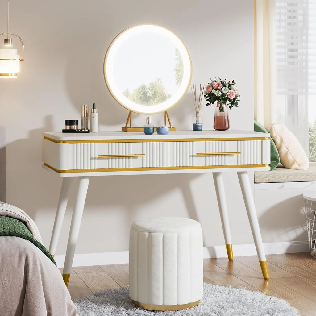Modern Makeup Vanity Desk with 2 Drawers D806