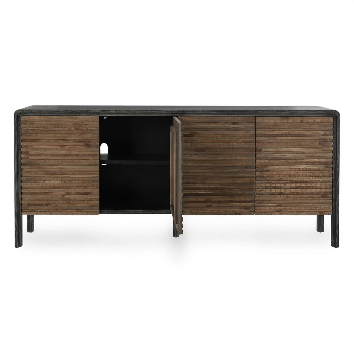 79" Reclaimed Elm Wood 4-Door Sideboard A2126