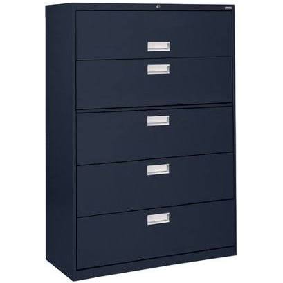 Blue 5-Drawer File Cabinet L580