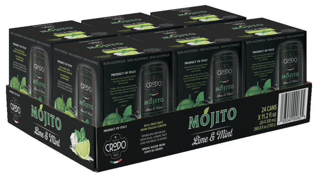 Italian Sparkling Beverage with Lime & Mint, 11.2 Oz. Cans (Pack of 24) B70507