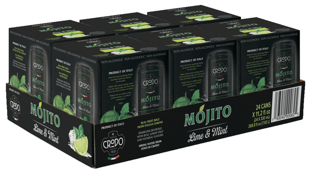 Italian Sparkling Beverage with Lime & Mint, 11.2 Oz. Cans (Pack of 24) B70507