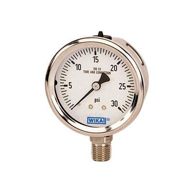 Bourdon Tube Pressure Gauge, 0 to 200 psi, 2.5" Dial, 1/4 NPT(M), Pack of 2 C558